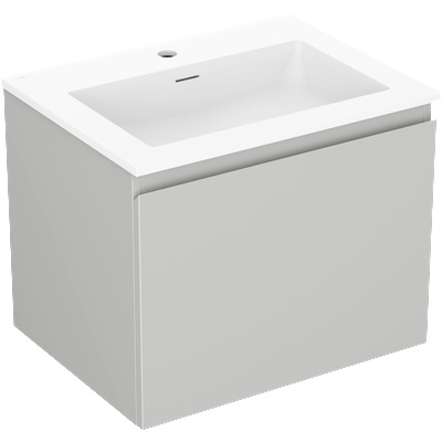 Mexen Orio баня шкаф 60 см с мивка Otis, 1 чекмедже, сив мат/бял мат - 91A10-06047-1-BF62-W18M01 (91A10-06047-1-BF62-W18M01)