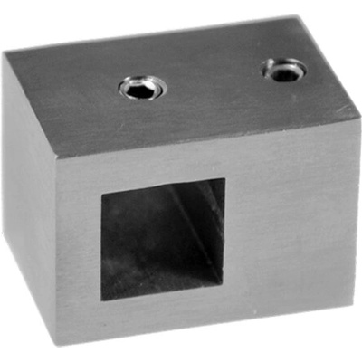 Držák profilu 12 x 12 mm, plochý, broušená nerez AISI 304