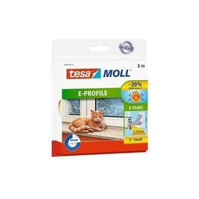 Tesa Tesamoll Gumené tesnenie E profil 5463 9 mm x 6 m biela