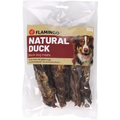Flamingo Nature Snack - Лакомство за кучета, 100% патешки шийки, 150 гр