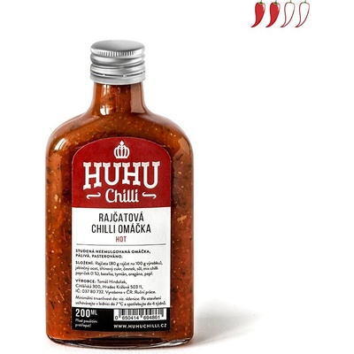 HUHU Chilli Rajčatová chilli omáčka hot Objem: 200 ml – Zboží Dáma