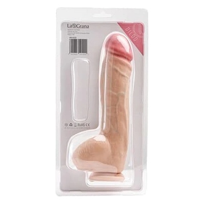 Simple Pleasure dildo so zabudovaným chrbticovým jadrom z cyberskinu telovej farby 25,5 cm