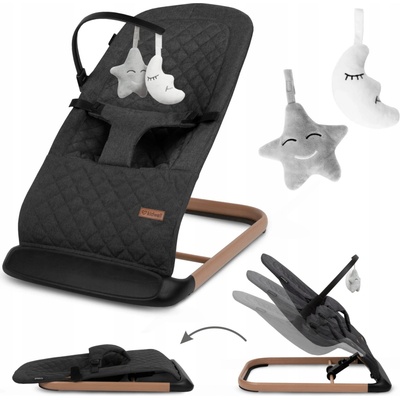 Kidwell Hojdacie kreslo LARO čierne/drevené