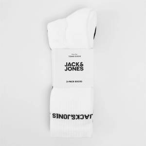 Jack and Jones Чорапи Jack and Jones Men's Basic Crew Socks - White