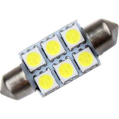 Rabel 41 mm 6 smd 5050 C5W C10W C15W SV8,5 bílá