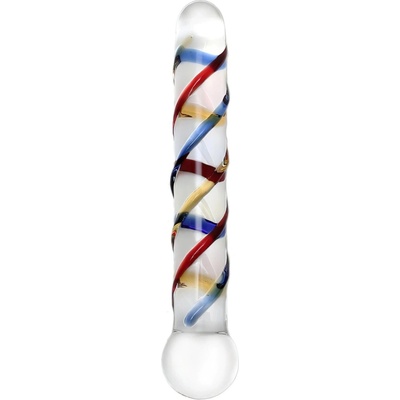 Rimba Rachella double glass dildo translucent colour