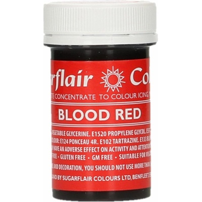 Cakesupplies Gélová farba Blood Red Červená 25 g