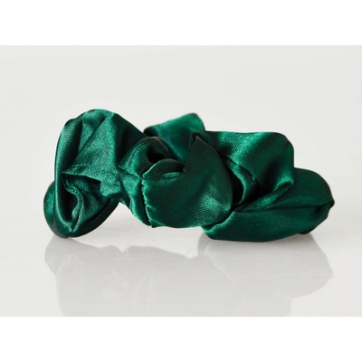 XPOSE® Gumička do vlasů - tmavě zelená, Satén – Zboží Mobilmania