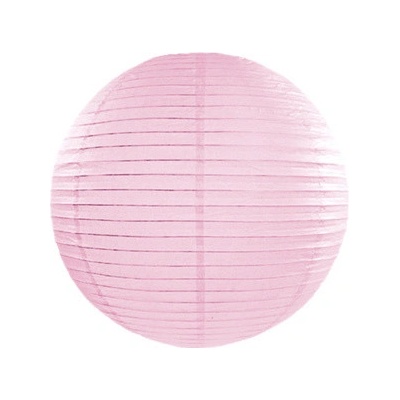 PartyDeco Okrúhly papierový lampión ružový 25 cm
