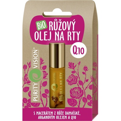 Purity Vision Bio Růžový olej na rty s Q10 10 ml