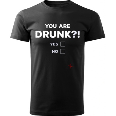 Trikíto pánské tričko Are you drunk? bílé