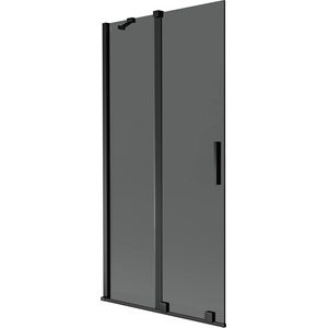 Mexen Velar двукрилен плъзгащ се параван за вана 95 x 150 cm, графит, черен - 896-095-000-41-70 (896-095-000-41-70)