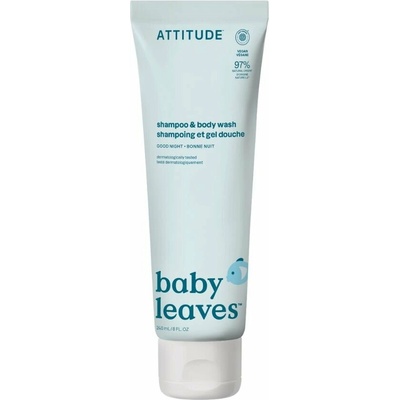 ATTITUDE Detský šampón a telové mydlo (2 v 1) Baby leaves s vôňou Good night 240 ml
