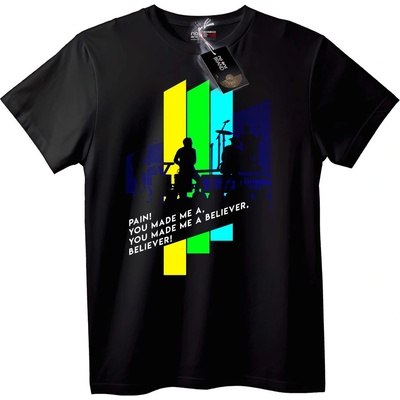 NOONEBRAND Тениска Музикална Група Believer - M, White
