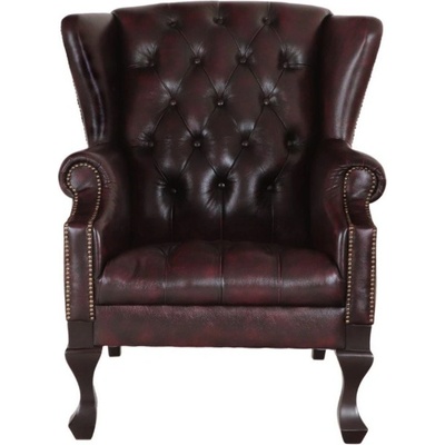 indickynabytek Chesterfield Chester z pravé hovězí kůže new red