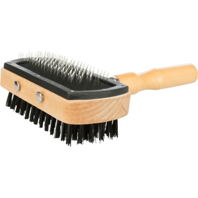 Trixie Kartáč dřevěný s drátky oboustr. žíně 18 - 10 cm