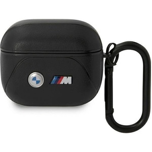 BMW Кейс BMW BMA322PVTK за AirPods 3, черен / черен, Leather Curved Line (3666339089559)