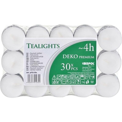 Bispol Čajové 4-hodinové svíčky 30 x 10 g