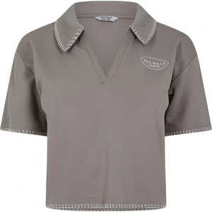 Jack Wills Блуза с яка Jack Wills Women's JW Short-Sleeve Polo Shirt - Taupe