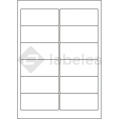 Labelea Samolepiace etikety 96x42,3 mm biele papierové, na hárku A4, pre laserovú a atramentovú tlač, Farba etikiet Biela, Počet hárkov v balení 100 EPY096042W012S