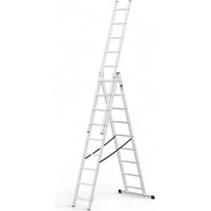  Стълба алуминиева 3x9 стъпала Multisystem 150кг (3513655)