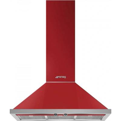 Smeg Абсорбатор SMEG Portofino KPF9RD, 275W, А+, 781 м3/ч, 3 скорости, 3 филтъра, Антивъзвръщателен клапан, Инокс, LED, Червен (KPF9RD)