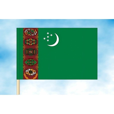 LIBEA, s.r.o. Vlajka Turkmenistánu Rozměr: 30×45 cm, Uchycení: Návlek na žerď