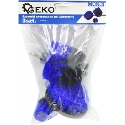 Sada čistících kartáčů na vrtačku 3 ks, Geko G00880