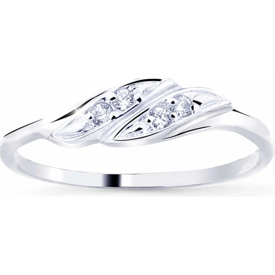 Cutie Jewellery Pôvabný prsteň z bieleho zlata so zirkónmi Z8021 10 X 2