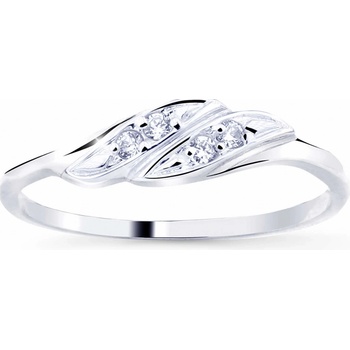 Cutie Jewellery Pôvabný prsteň z bieleho zlata so zirkónmi Z8021 10 X 2