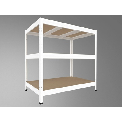 Biedrax Regál do technickej miestnosti 50 x 90 x 120 cm, biely, 3 police MDF, 300 kg na policu