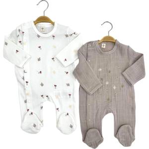 Minisse Комплект ромпъри Minisse - 3-6 м, бежови (4855MS)