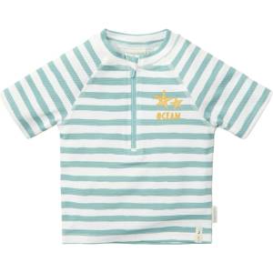 Little Dutch Бебешко горнище на бански Little Dutch - Тениска с къс ръкав, Stripes Surf Blue, 62/68 cm, 2-6 м (CL25038421)