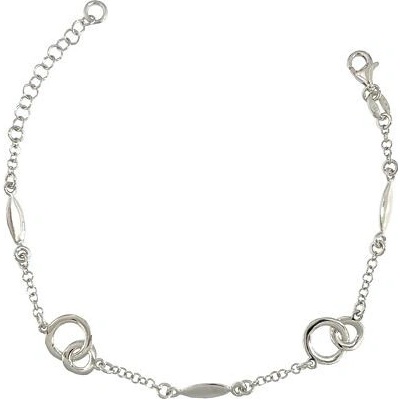 Infinitysilver stříbrný náramek spojené kroužky SB152650