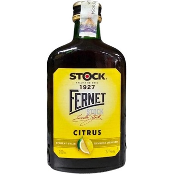 Fernet Stock Citrus 27% 0,2 l (holá láhev)