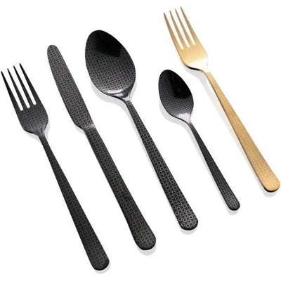 Herdmar (Португалия) Комплект гравирани прибори за хранене HERDMAR OSLO №12 старо злато - 24 части (Herdmar 082-3024-0517-200-5017)