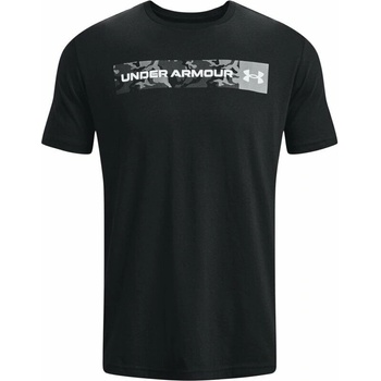 Under Armour Men's UA camo Chest Stripe short sleeve black white
