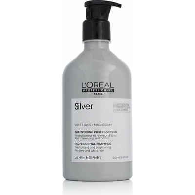 L'Oréal Professionnel Série Expert Silver Magnesium strieborný šampón pre elimináciu žltých tónov 500 ml