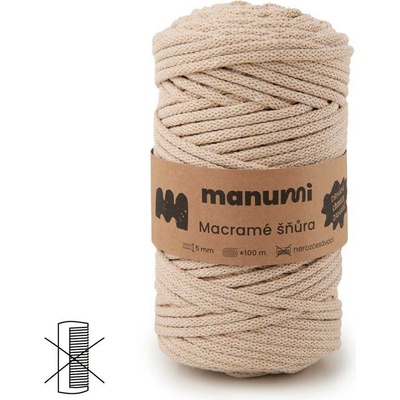 Manumi Macramé šňůra 5mm cappuccino - 1 ks