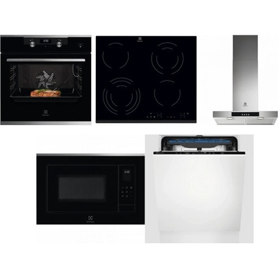 Set Electrolux KODEC75X2 + EHF6343FOK + LFT426X + LMS4253TMX + EES48200L