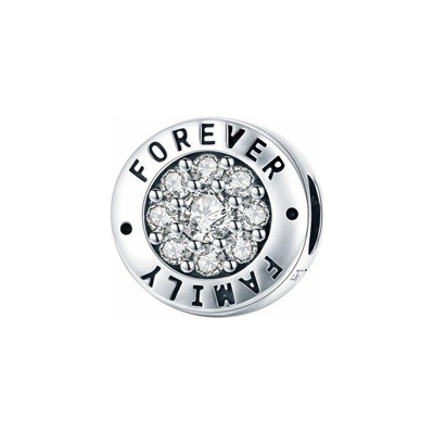 Nubis Stříbrný přívěšek korálek FAMILY FOREVER NB 8234
