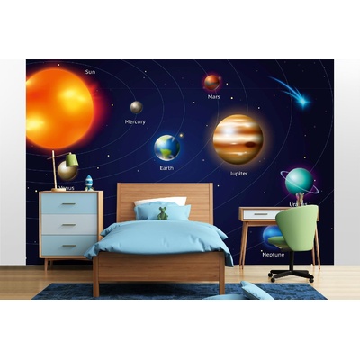 DIMEX ART Самозалепваща се флизелинова фототапета планети 375 x 250 см