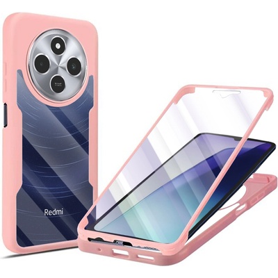 Techsuit Калъф за Xiaomi Redmi 14C / Poco C75 + Протектор - ColorVerse 360 Series - розов