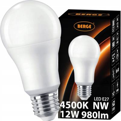 Berge LED žiarovka Milio E27 A60 12W 980Lm neutrálna biela