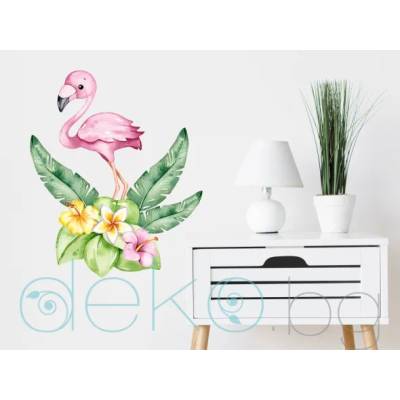 Фламинго - стикер за стена с ефект на акварелна рисунка (1630)