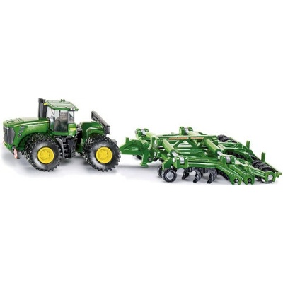 SIKU Blister Traktor John Deere 9630 s bránami Amazone Centaur 1:87