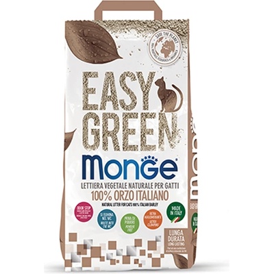 MONGE Easy Green Ecological Barley - екологична тоалетна на растителна основа, подходяща за котки от 100% италиански ечемик 3, 8 кг, Италия - 5035