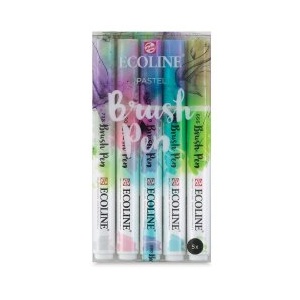 Royal Talens Маркери Brush Ecoline 5 пастелни цвята