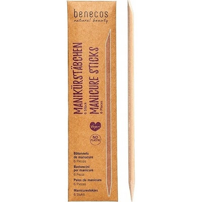 Benecos Sada 6 tyčiniek z brezového dreva na manikúru