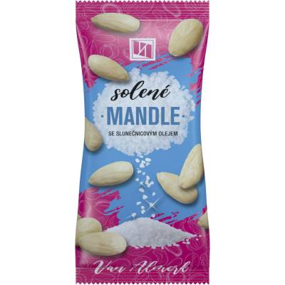 Van Almerk Mandle blanšírované pražené solené 60 g
